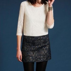 SEZANE TULIP SKIRT, BLUE GOLD